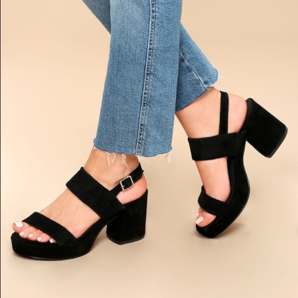 Steve Madden Reba shoes in black suede- NWOB